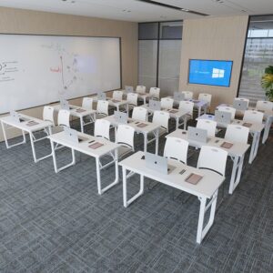 Computer Classroom Table & Chair Set (1+2)
